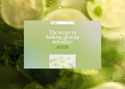 Maska - Sheet Mask Ecommerce Website :: Behance