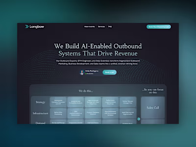 Longbow | Branding, Website, Webflow