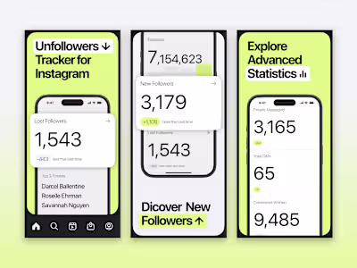 Screenshots for Instagram Analytics