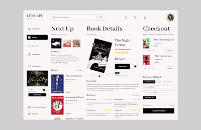 LITSCAPE | Bookstore Web Design | UI/UX
