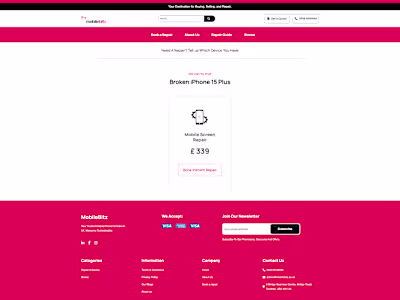 Mobile Repair buy and sell Website in Laravel