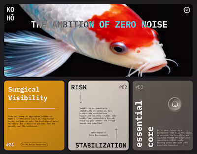 18 / 30: Finalizing the KOHŌ FinTech Hero. The visual challe...