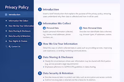 GDPR-Compliant Privacy Policy Template for