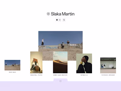 Slaka Martin - Portfolio Website (Framer)