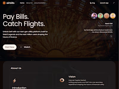 AirBills (Crypto Payment Platform)