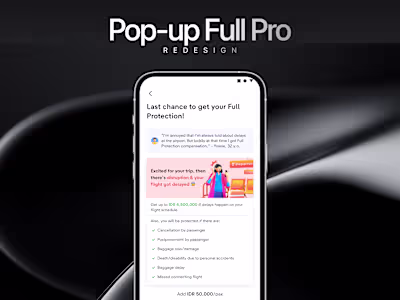 Pop Up Interrupt Full Protection Insurance