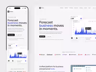 Orion Finance Responsive Landing Page