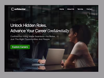 Job Matching Platform Hero Section Redesign