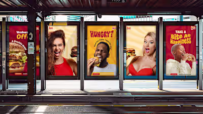 Billboard design for Burger brand