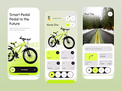 Smart Bike App UI Design