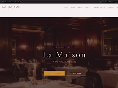 A classic website build for