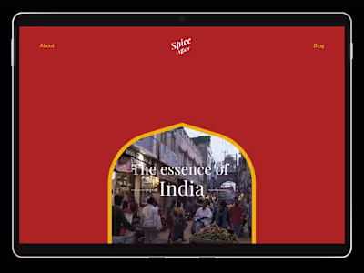 Microsite Landing Page Design - Cultural Blog