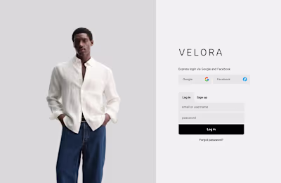 Fashion E-commerce Login Page Design