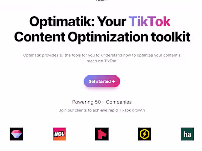 Website Content for World's First TikTok SEO Tool