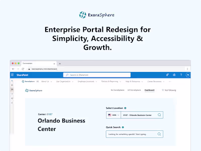 ExoraSphere - Enterprise Portal Revamp for a Global Workforce.