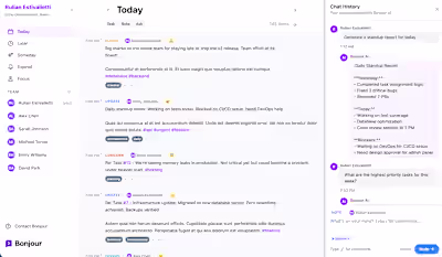 Bonjour is a passion project of what I think a project manag...