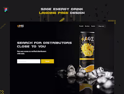 Sage Energy Drink Landing Page