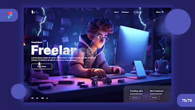 Freelancer Website Landing Page UI Design in Figma