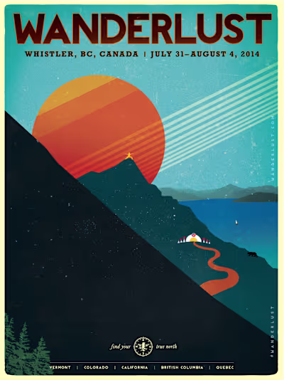 Wanderlust Festival Poster Illustrations