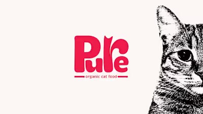 Pure - Fictional Cat Food Brand Identity Design