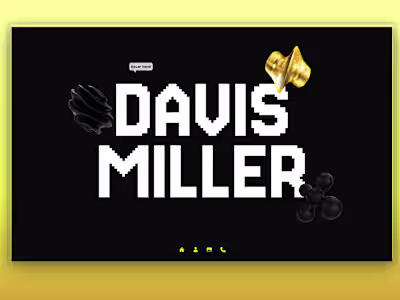 Davis's Bold Portfolio Design