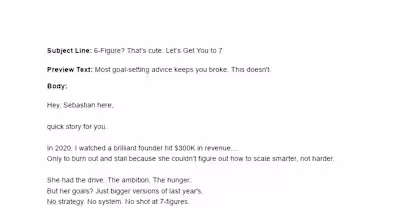 The Email That Breaks the 6-Figure Ceiling.