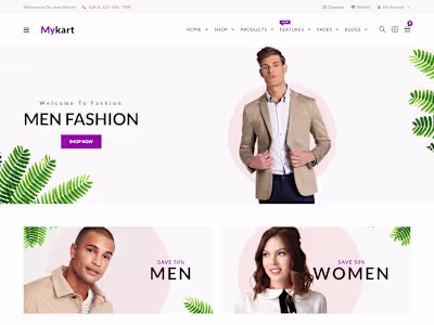 Mykart - eCommerce Website UI Design