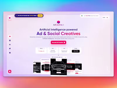 Adcreative.ai | Webflow development