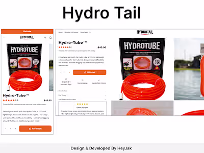 Shopify website development - Hydrotail