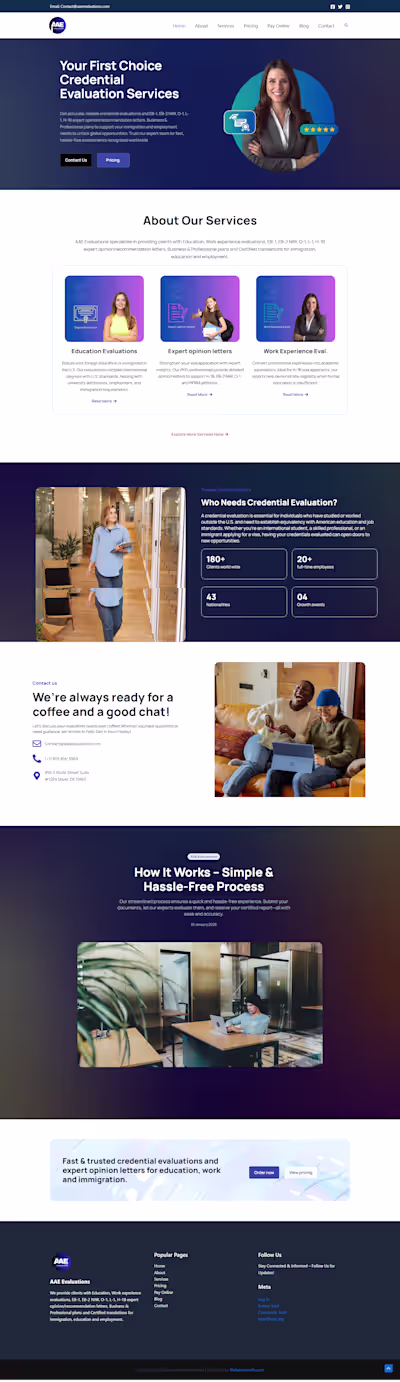 Credential Evaluation Website