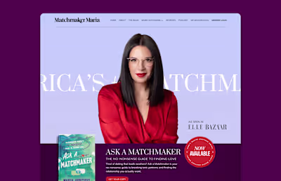 Matchmaker Maria | Branding + Kajabi Website Design