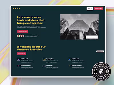 ZOZO  landing page Framer template
