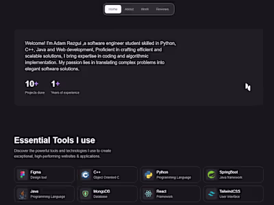 Personal portfolio with REACT