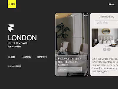 LONDON HOTEL WEBSITE TEMPLATE for FRAMER