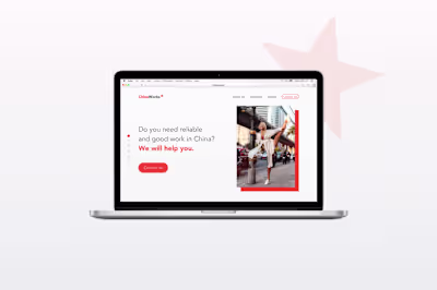 ChinaWorks Agency Landing Page Web UI Design