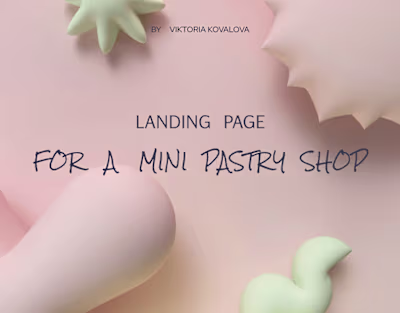 Landing page for a mini confectionery shop :: Behance