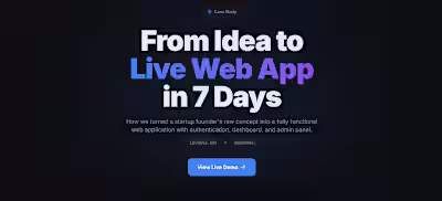 Built a professional case study