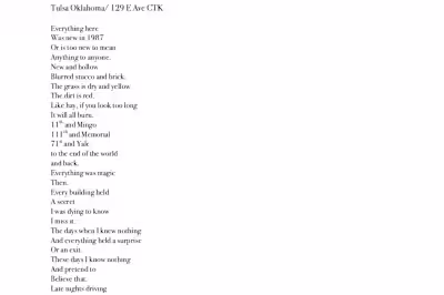 The Poetry Series: The Jazz Composition, Tulsa Oklahoma / 129 E Ave, CTK