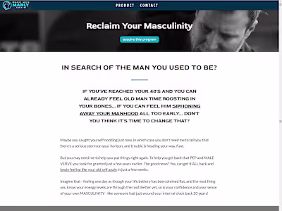 Sales Page For Male Health Product