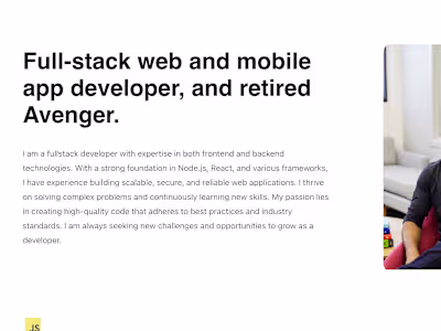 React Portfolio Website