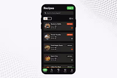 Recipes Screen – UI Redesign