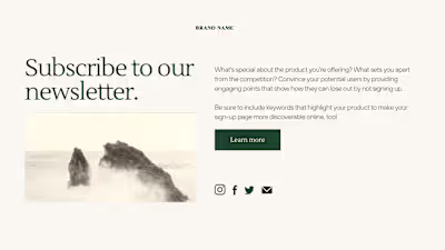 Sample Branding / Newsletter Design 