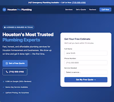 Houston Pro Plumbing — Service