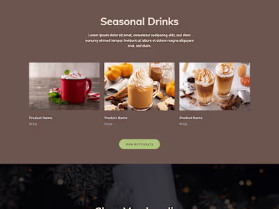 Website Design for Local Coffee Shop