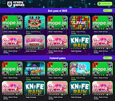 Mobile Site from Games