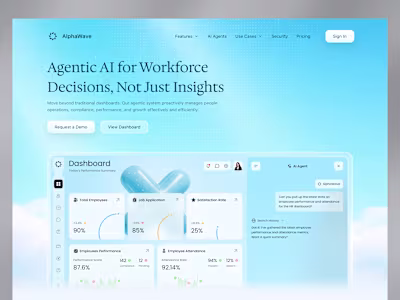 Agentic AI HR Dashboard – Landing Page