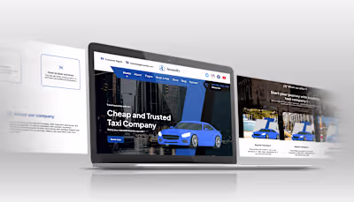 Taxi driving agency landing page design