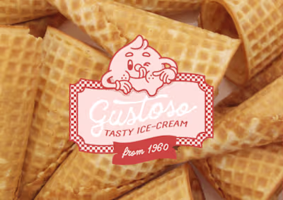 Gustoso - Traditional Gelateria Branding
