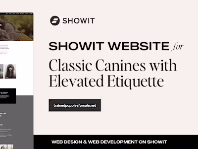 Grayscale Showit Website Design | Classic Canines