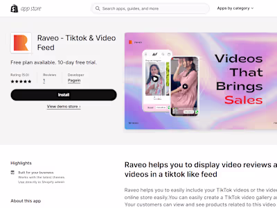 Raveo Shopify App
